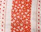 Red Orange Poly Floral Printed Crinkle Yoryu Chiffon Woven Fabric By the Yard